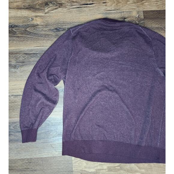 Daniel Cremieux Men’s V-Neck Sweater Size XL Burgundy Maroon Long Sleeve Pullove - Picture 4 of 12